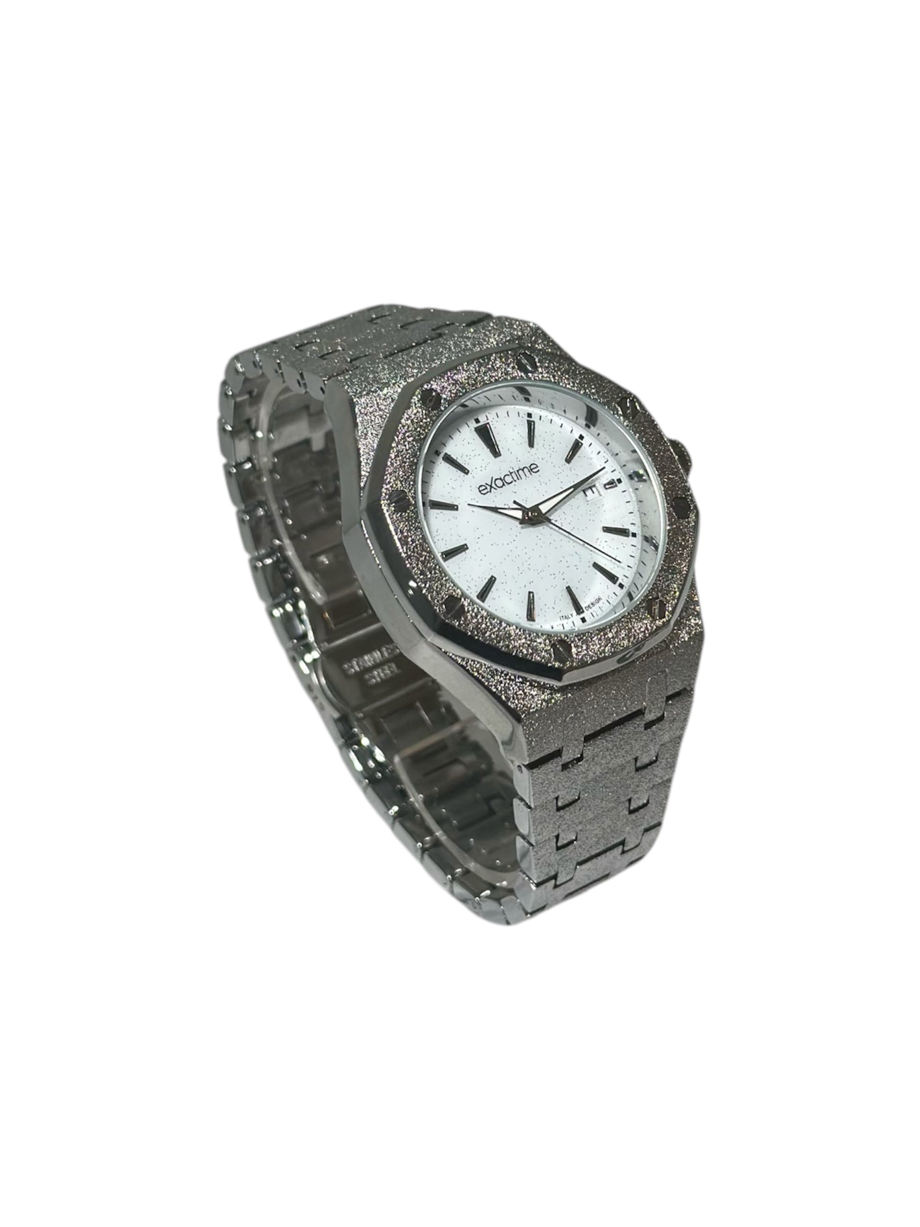 Gold Plated Steel Watch Quartz Movement / Green Dial
