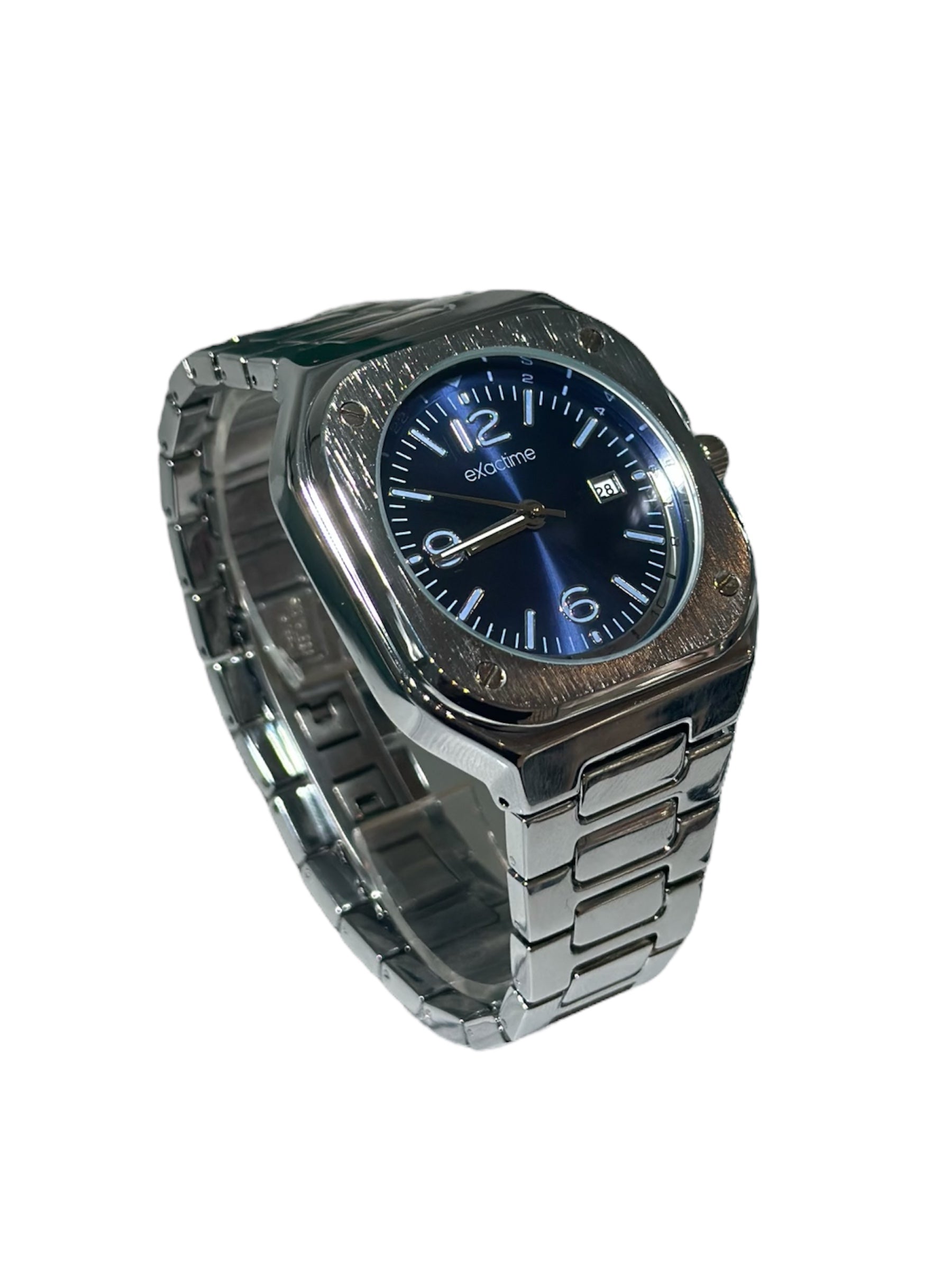 Steel Watch Quartz Movement / Blue Dial