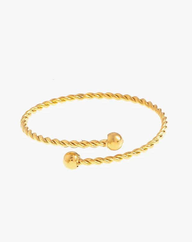 Anillo abierto chapado oro