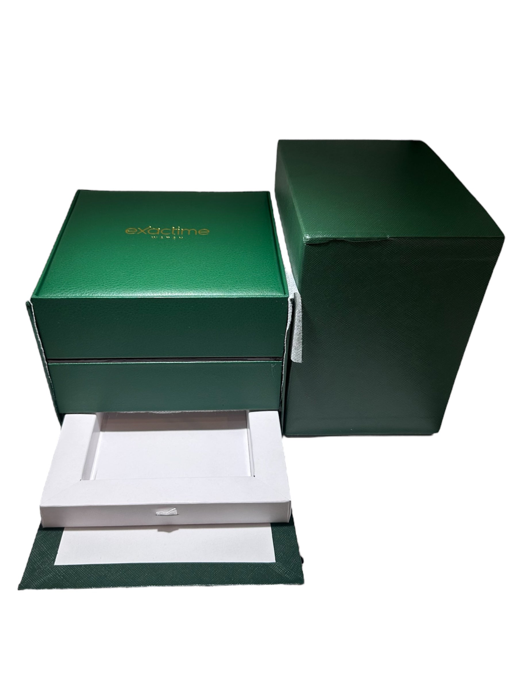 Caja para Reloj de Madera con Compartimentos y Doble Presentación