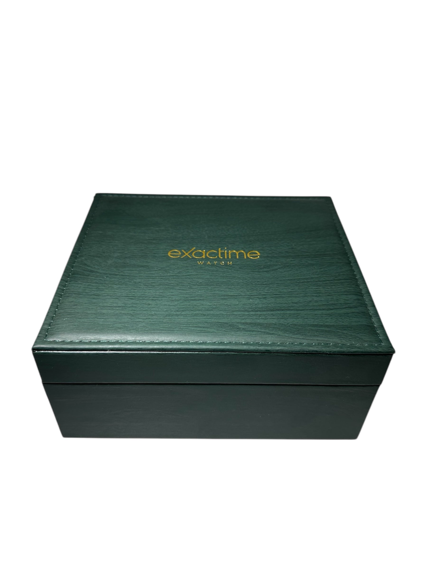 Caja de Reloj de Polipiel con Bolígrafo y Gemelos - Elegancia Refinada