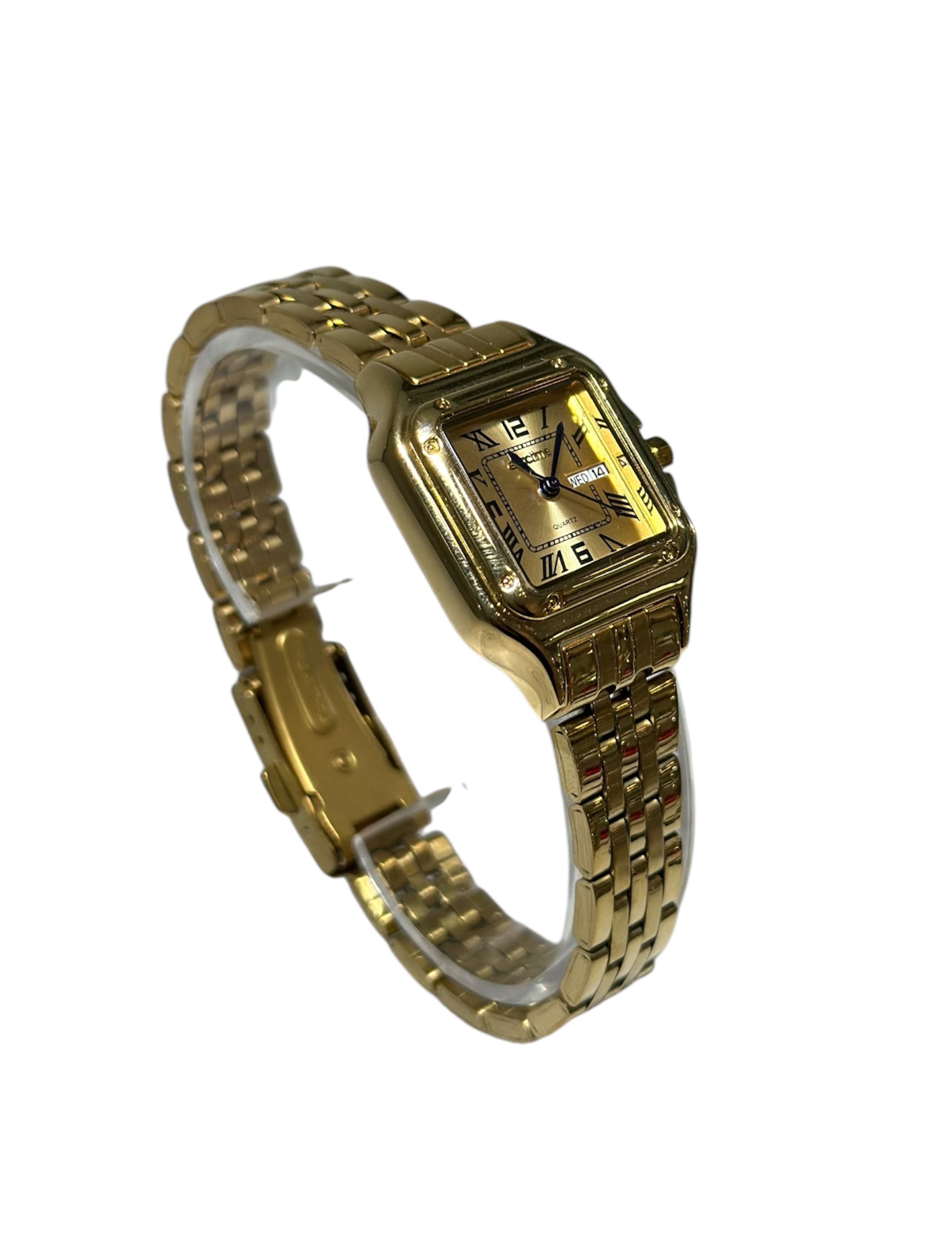 Reloj Cuadrado de Acero Chapado