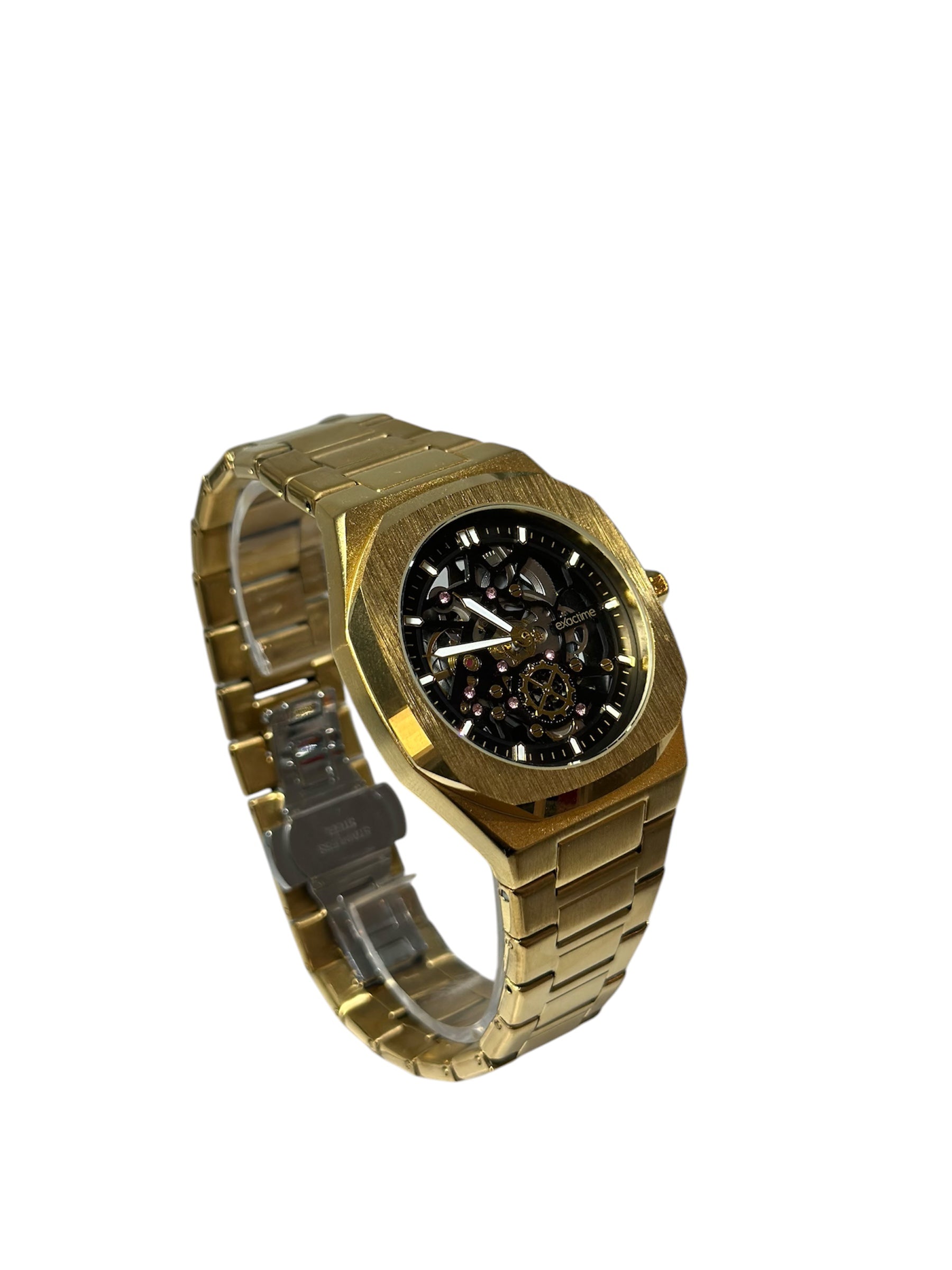 Steel Watch Quartz Movement / Black Dial