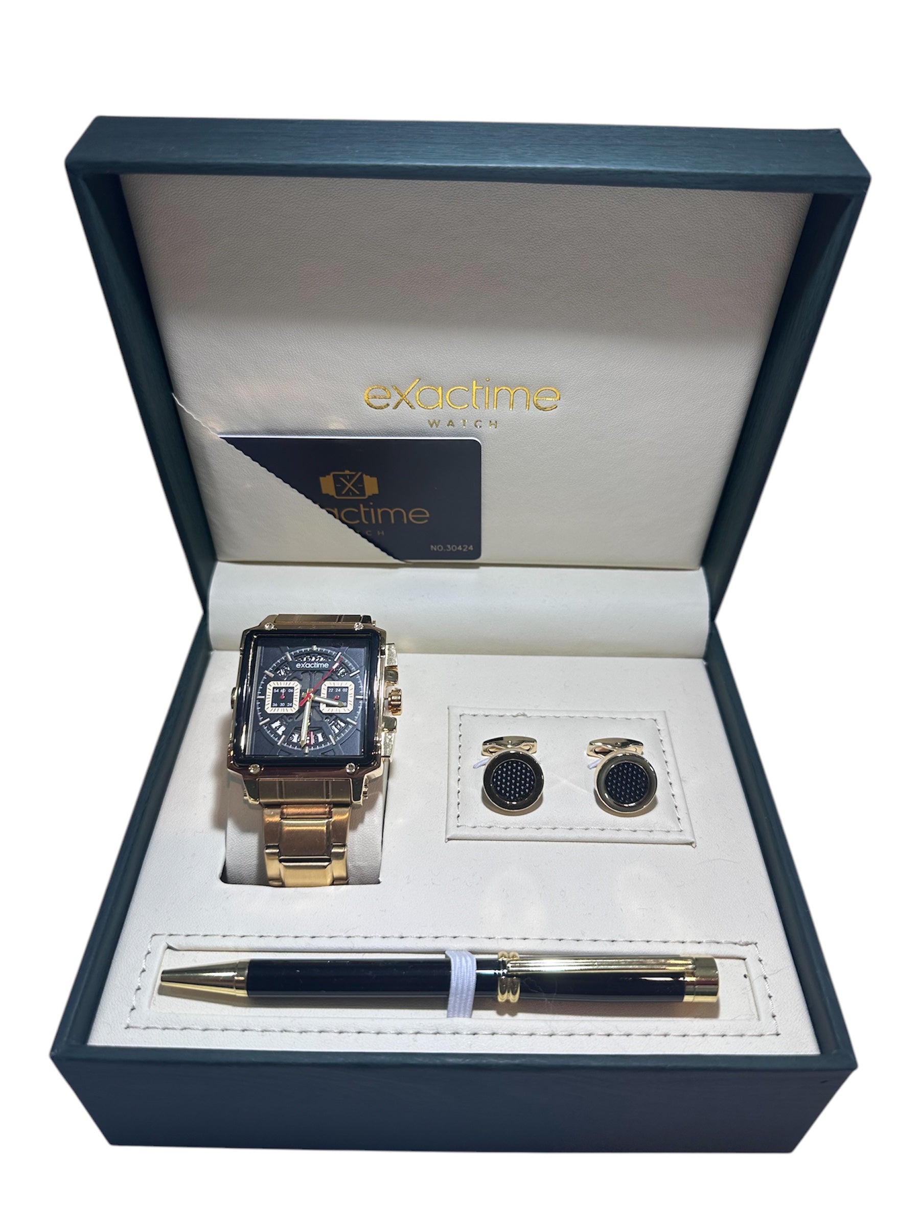 Gold Plated Chronograph Steel Watch Quartz Movement