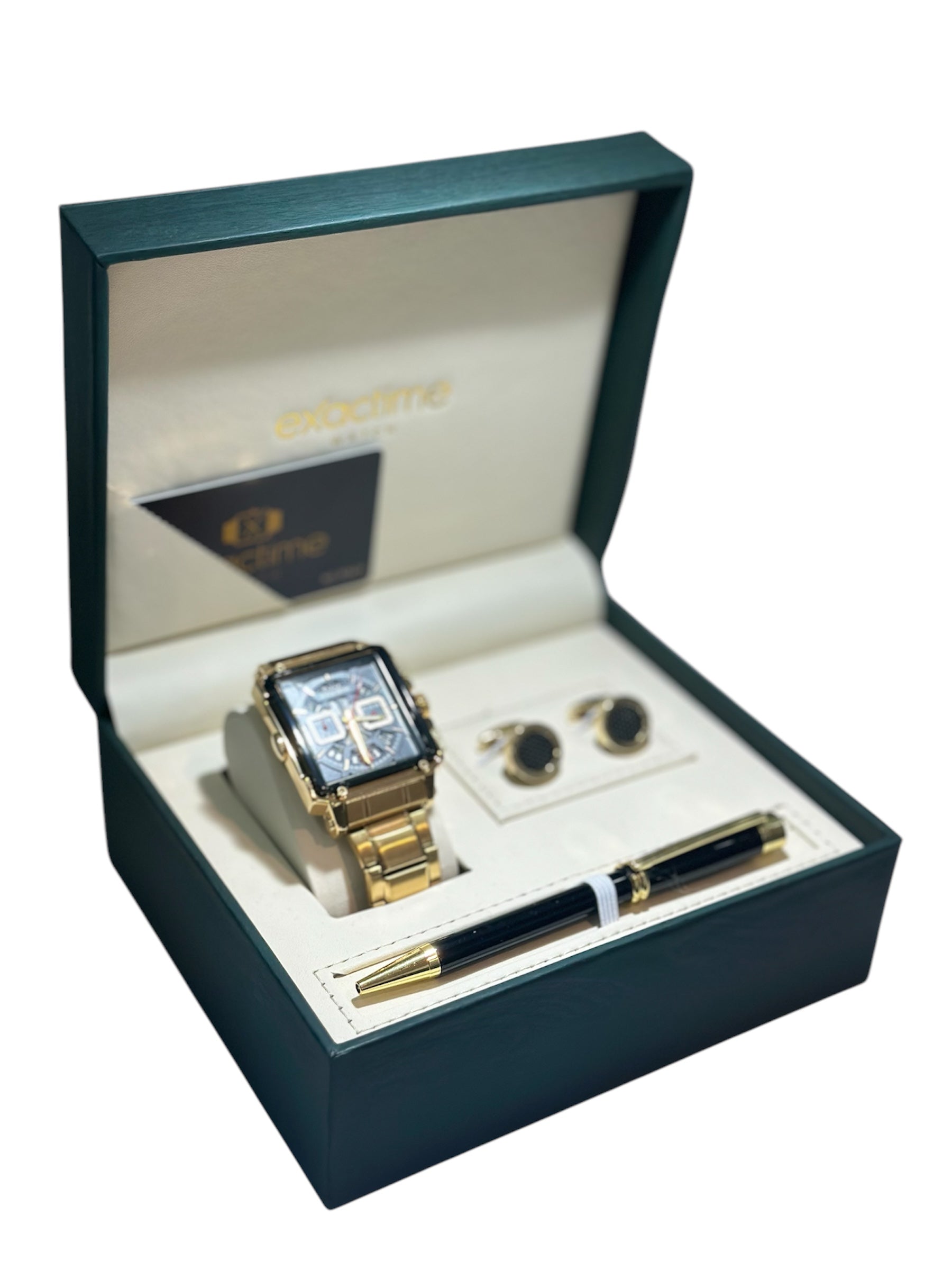 Gold Plated Chronograph Steel Watch Quartz Movement